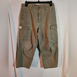 Vintage Polo Jeans Ralph Lauren Women's Cargo Pant Capris In Tan Size 14